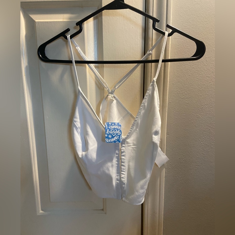Intimately free people white clasp top